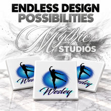 G019 Dance ceramic coaster by Mythic Airbrush, original Air-Volution design — product image 6