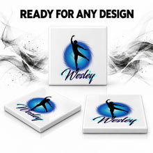 G019 Dance ceramic coaster by Mythic Airbrush, original Air-Volution design — product image 7
