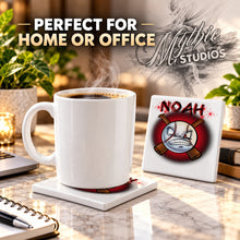 G020 Baseball ceramic coaster by Mythic Airbrush, original Air-Volution design — product image 4