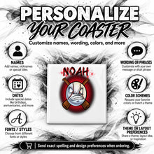 G020 Baseball ceramic coaster by Mythic Airbrush, original Air-Volution design — product image 5