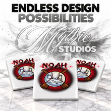 G020 Baseball ceramic coaster by Mythic Airbrush, original Air-Volution design — product image 6