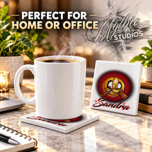 G021 Baseball ceramic coaster by Mythic Airbrush, original Air-Volution design — product image 4