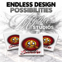 G021 Baseball ceramic coaster by Mythic Airbrush, original Air-Volution design — product image 6