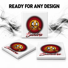 G021 Baseball ceramic coaster by Mythic Airbrush, original Air-Volution design — product image 7
