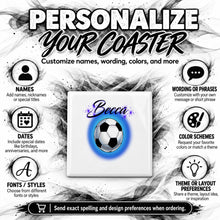 G022 Soccer Ball ceramic coaster by Mythic Airbrush, original Air-Volution design — product image 5