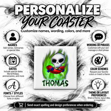 G023 Skateboarding ceramic coaster by Mythic Airbrush, original Air-Volution design — product image 5