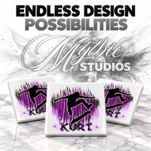 G025 Skater ceramic coaster by Mythic Airbrush, original Air-Volution design — product image 6
