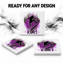 G025 Skater ceramic coaster by Mythic Airbrush, original Air-Volution design — product image 7