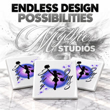 G026 Cheer ceramic coaster by Mythic Airbrush, original Air-Volution design — product image 6