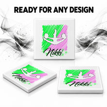 G032 Cheerleading ceramic coaster by Mythic Airbrush, original Air-Volution design — product image 7