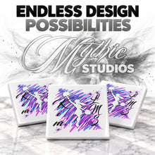 G033 Cheerleading ceramic coaster by Mythic Airbrush, original Air-Volution design — product image 6