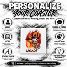 G034 Basketball ceramic coaster by Mythic Airbrush, original Air-Volution design — product image 5