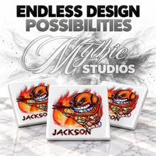 G034 Basketball ceramic coaster by Mythic Airbrush, original Air-Volution design — product image 6