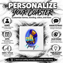 G035 Megaphone ceramic coaster by Mythic Airbrush, original Air-Volution design — product image 5