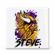 G036 Viking ceramic coaster by Mythic Airbrush, original Air-Volution design — main image