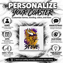 G036 Viking ceramic coaster by Mythic Airbrush, original Air-Volution design — product image 5