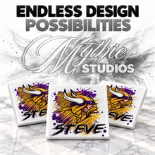 G036 Viking ceramic coaster by Mythic Airbrush, original Air-Volution design — product image 6