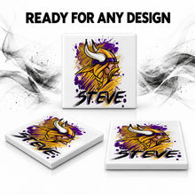 G036 Viking ceramic coaster by Mythic Airbrush, original Air-Volution design — product image 7