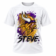 Personalized Viking T-Shirt, front-view T-shirt mockup featuring custom Air-Volution artwork by Mythic Airbrush