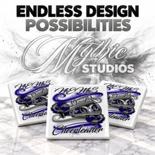 G037 Megaphone and Pom Pom ceramic coaster by Mythic Airbrush, original Air-Volution design — product image 6