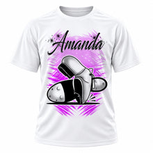 Personalized Clogging T-Shirt, front-view T-shirt mockup featuring custom Air-Volution artwork by Mythic Airbrush
