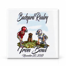 G041 Football Star ceramic coaster — MAIN photo