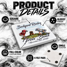G041 Football Star ceramic coaster — PT02 photo