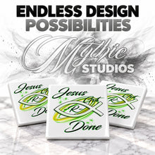 H008 Jesus Fish ceramic coaster by Mythic Airbrush, original Air-Volution design — product image 6