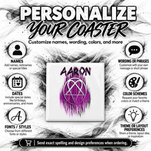 H023 Heart gram ceramic coaster by Mythic Airbrush, original Air-Volution design — product image 5