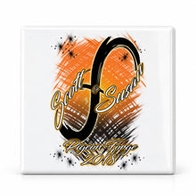 H048 Infinity Sign ceramic coaster by Mythic Airbrush, original Air-Volution design — main image