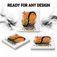 H048 Infinity Sign ceramic coaster by Mythic Airbrush, original Air-Volution design — product image 7