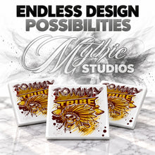 H049 Skull Logo ceramic coaster by Mythic Airbrush, original Air-Volution design — product image 6