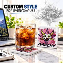 H052 Wicked Clown ceramic coaster by Mythic Airbrush, original Air-Volution design — product image 2