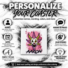H052 Wicked Clown ceramic coaster by Mythic Airbrush, original Air-Volution design — product image 5