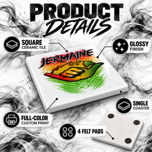 H053 Shaka Logo ceramic coaster by Mythic Airbrush, original Air-Volution design — product image 3