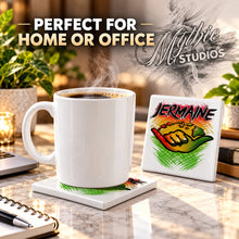 H053 Shaka Logo ceramic coaster by Mythic Airbrush, original Air-Volution design — product image 4