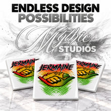 H053 Shaka Logo ceramic coaster by Mythic Airbrush, original Air-Volution design — product image 6