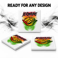 H053 Shaka Logo ceramic coaster by Mythic Airbrush, original Air-Volution design — product image 7