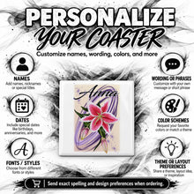 H055 Flower ceramic coaster — PT04 photo