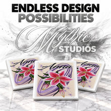 H055 Flower ceramic coaster — PT05 photo