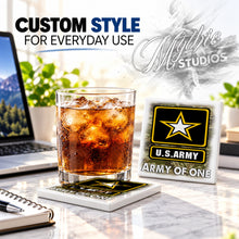 H056 Military Service Inspired ceramic coaster — PT01 photo