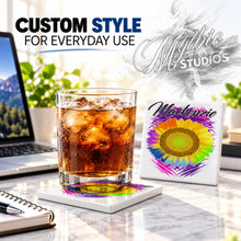 H057 Sunflower ceramic coaster — PT01 photo