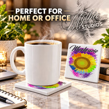 H057 Sunflower ceramic coaster — PT03 photo