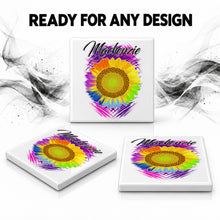 H057 Sunflower ceramic coaster — PT06 photo