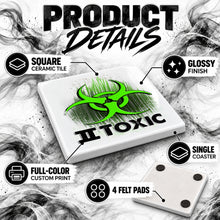 H059 Toxic Logo ceramic coaster — PT02 photo