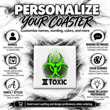 H059 Toxic Logo ceramic coaster — PT04 photo