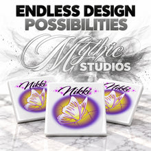 I001 Butterfly ceramic coaster by Mythic Airbrush, original Air-Volution design — product image 6