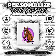 I004 Horse ceramic coaster by Mythic Airbrush, original Air-Volution design — product image 5