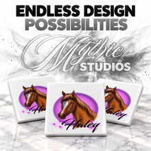 I004 Horse ceramic coaster by Mythic Airbrush, original Air-Volution design — product image 6