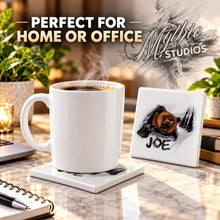 I006 Angry Bear ceramic coaster by Mythic Airbrush, original Air-Volution design — product image 4
